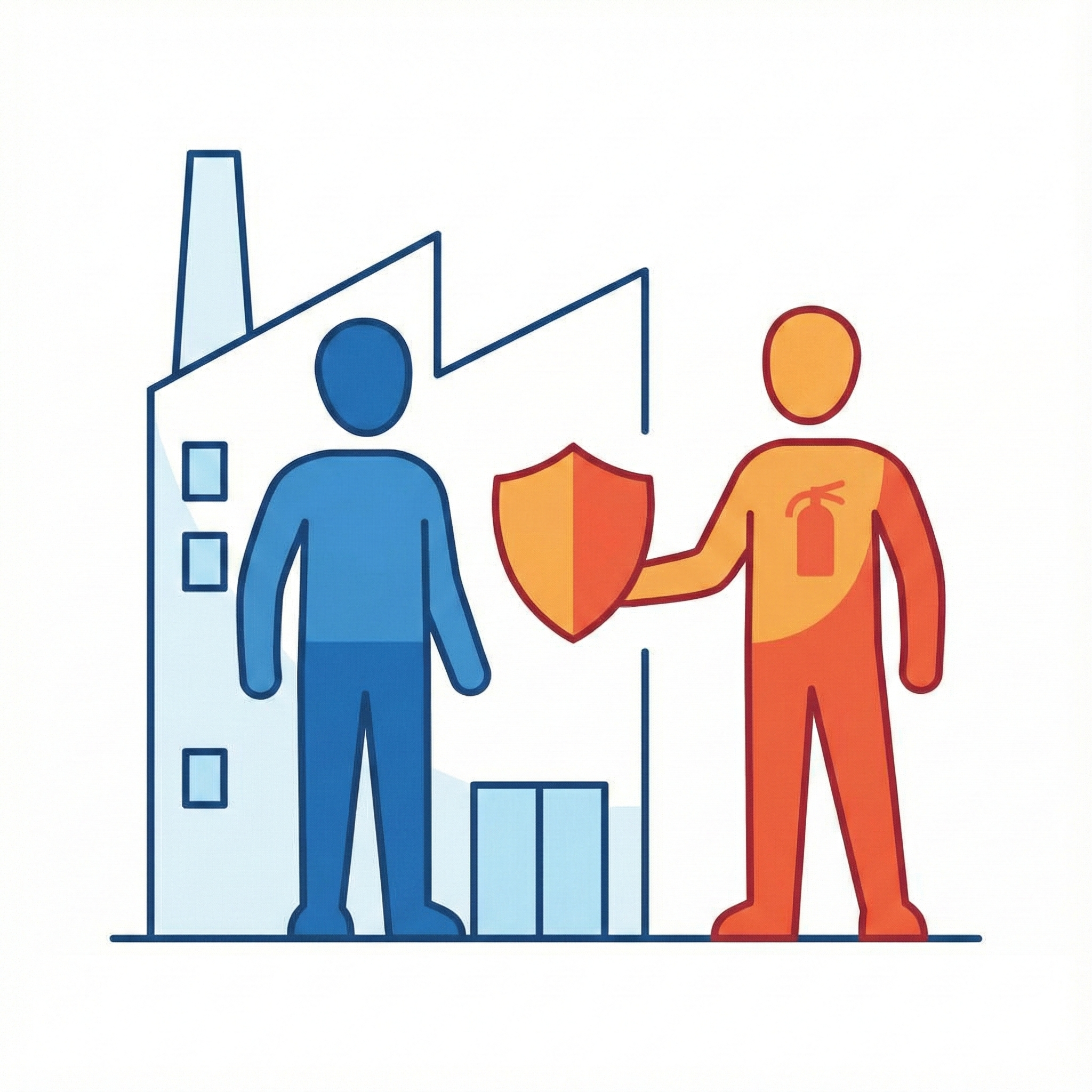 Team bespricht Brandschutzkonzept