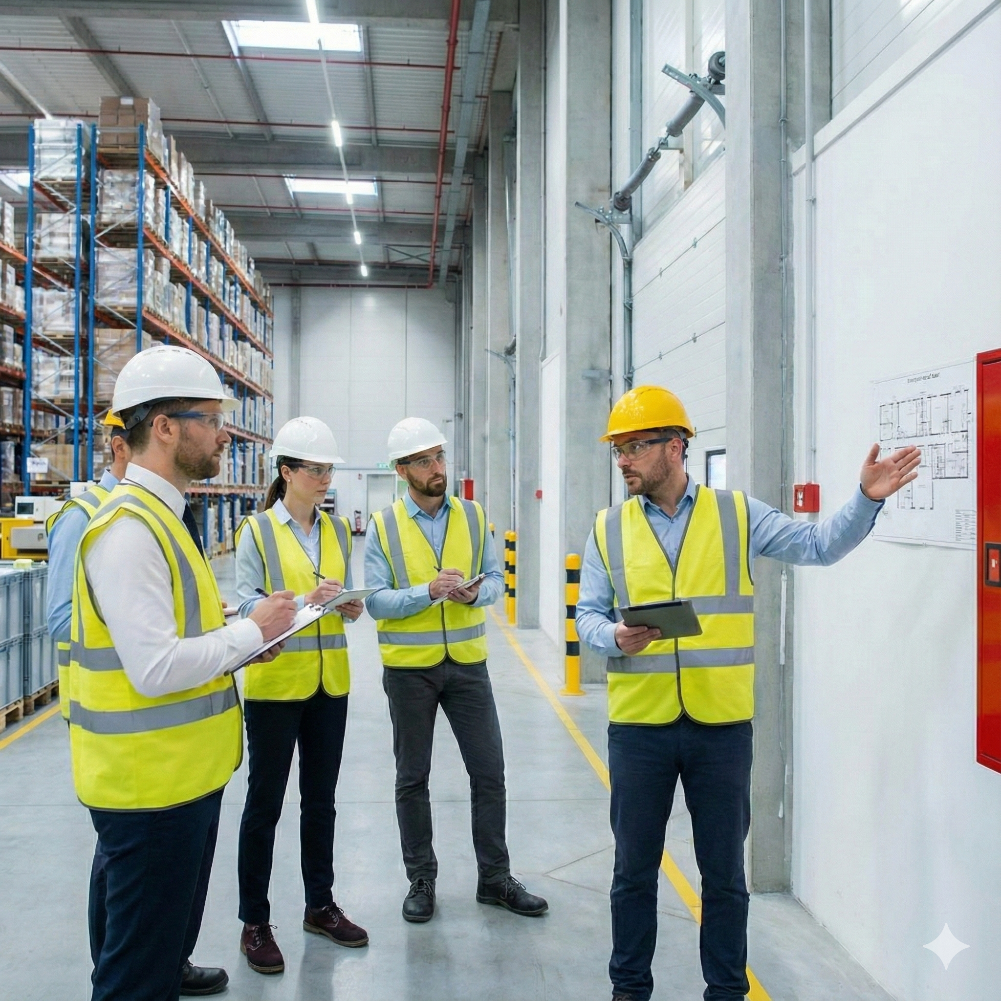 Fachkraft für Arbeitssicherheit bei der Arbeit